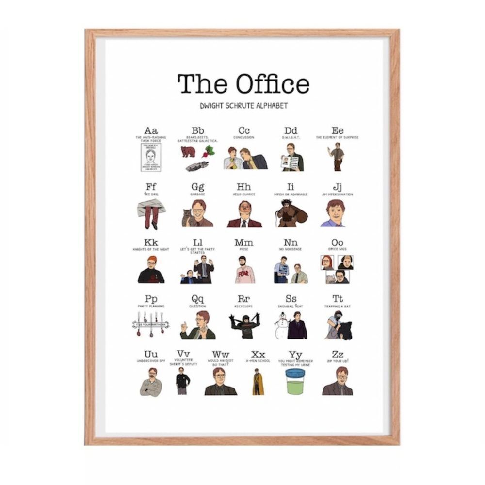 The Office Dwight Schrute Alphabet Print